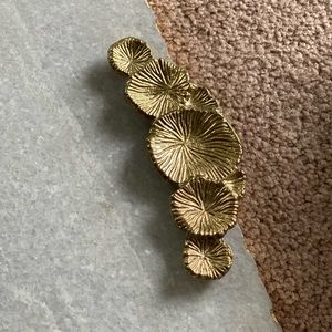 Beautiful marble tray with gold floral detail.